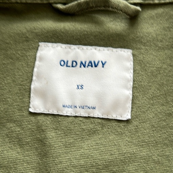 Old Navy Olive / Army Green Canvas Utility Bomber Jacket XS - Picture 2 of 6